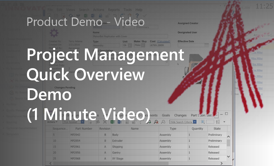 Aras Project Management - A Quick Overview (1 Minute Video)
