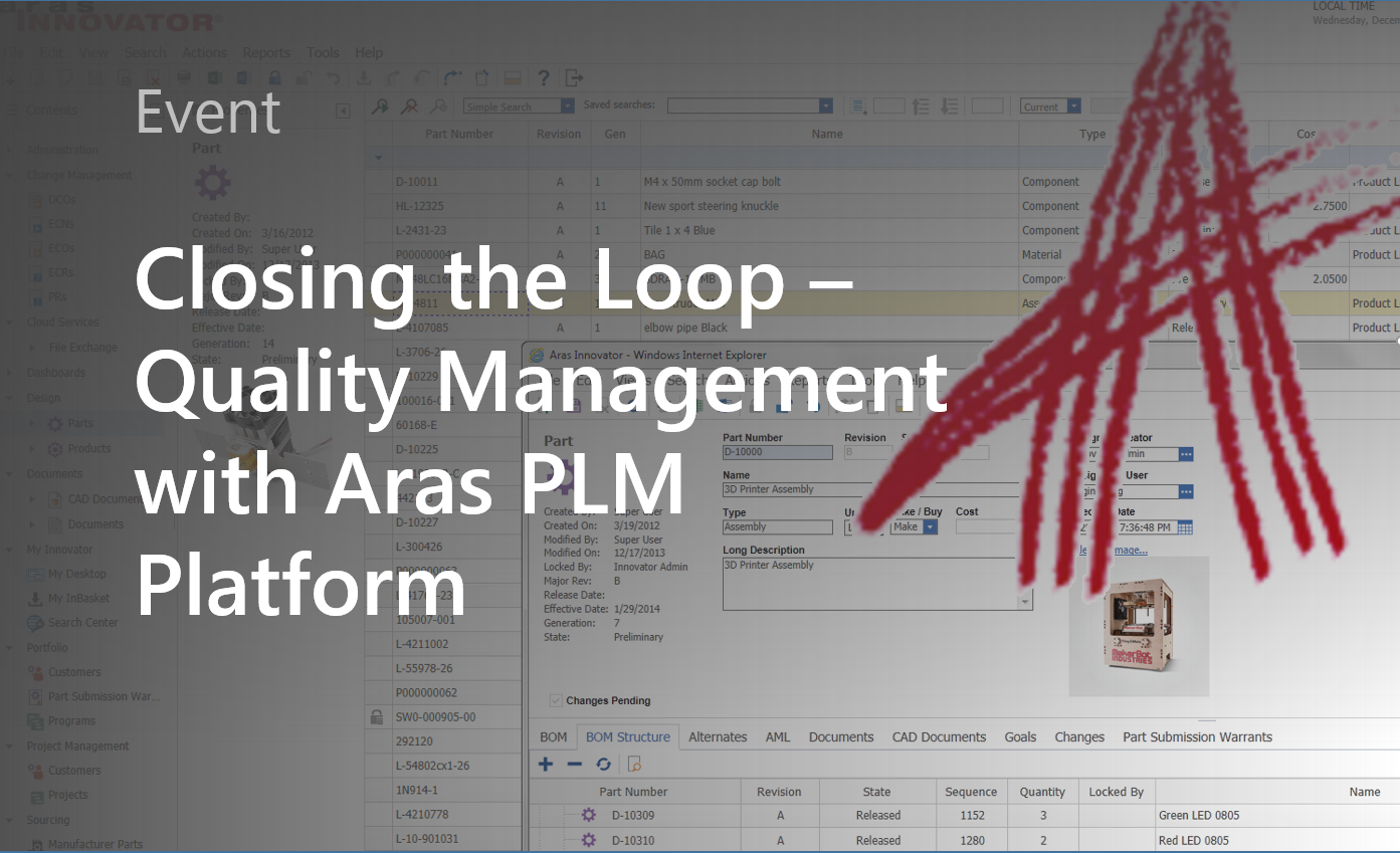 Closing the Loop - Quality Management with Aras PLM Platform