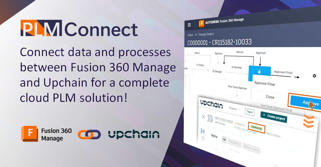 Announcing PLMConnect - Connecting Fusion 360 Manage and Upchain