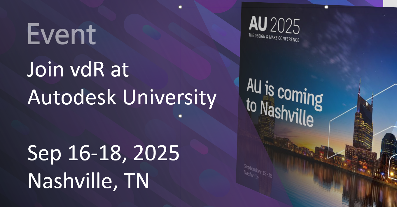 Join vdR and KETIV at Autodesk University 2025!