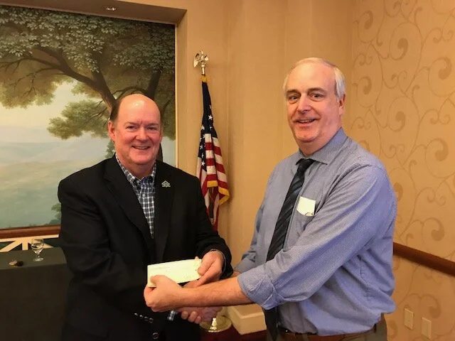 Presenter Eric Buckland (left) with CWRT Program Coordinator Tom McHugh