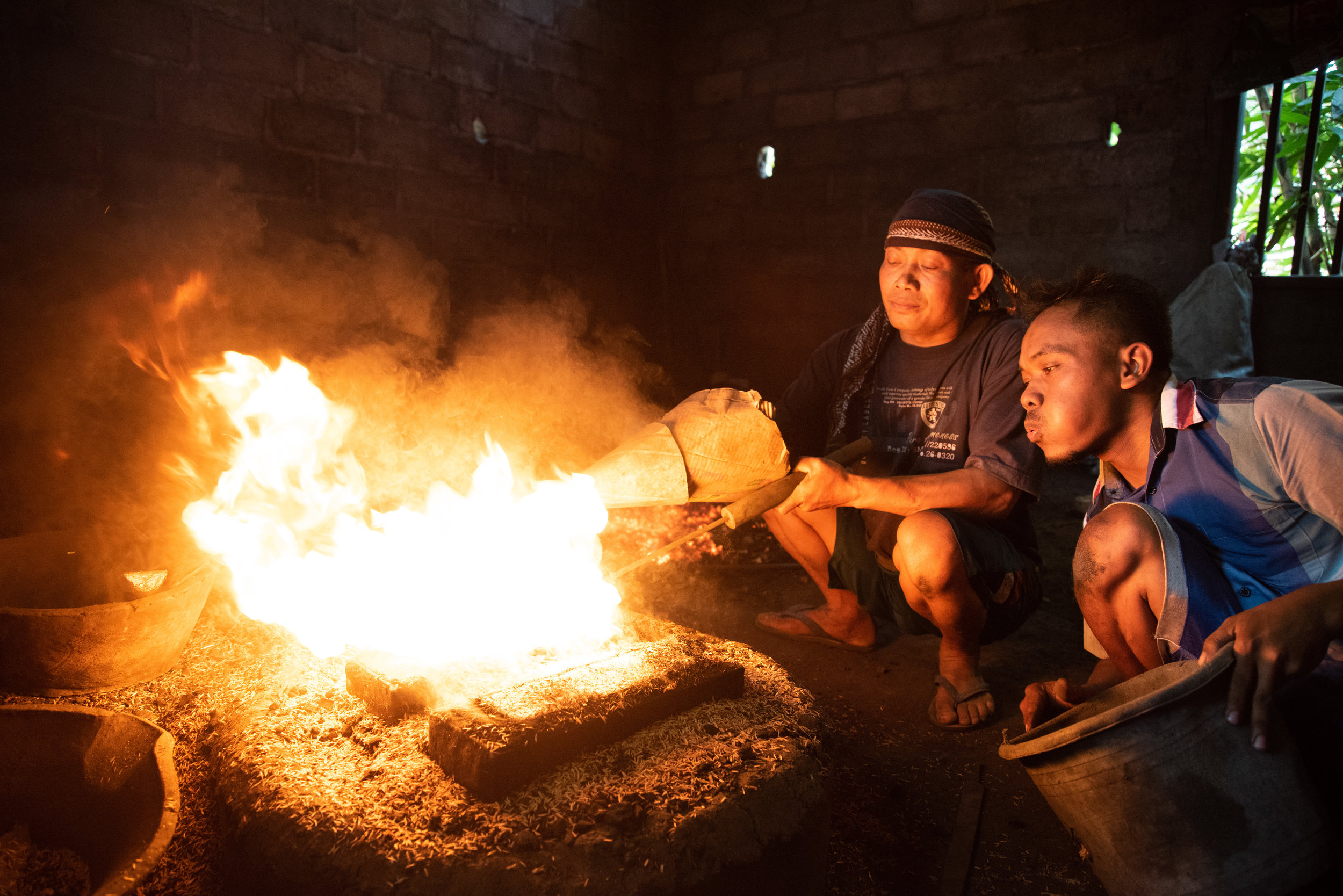 Gamelan keys being forged