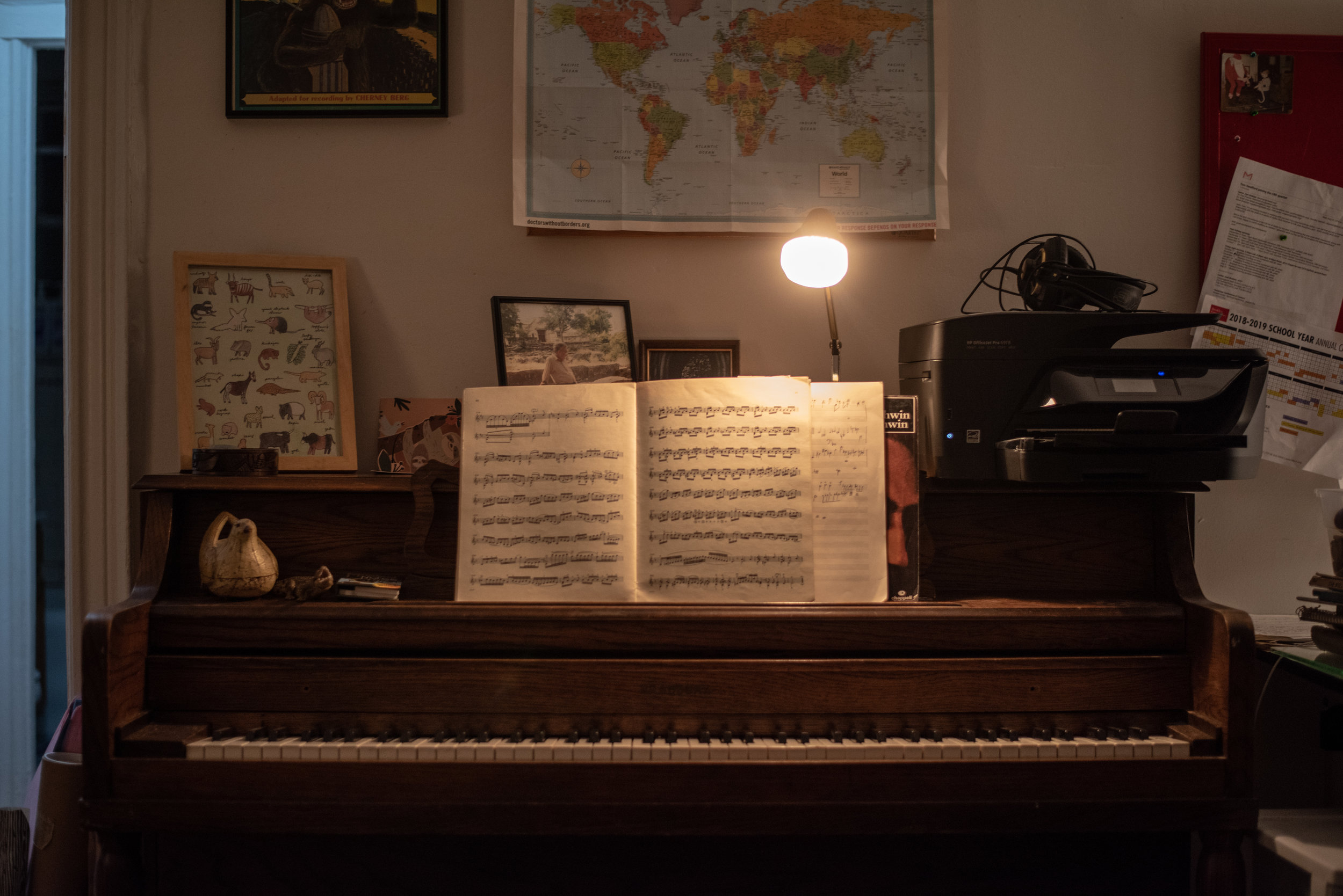 While Tom has played the violin for over forty years, his real passion is composing music.