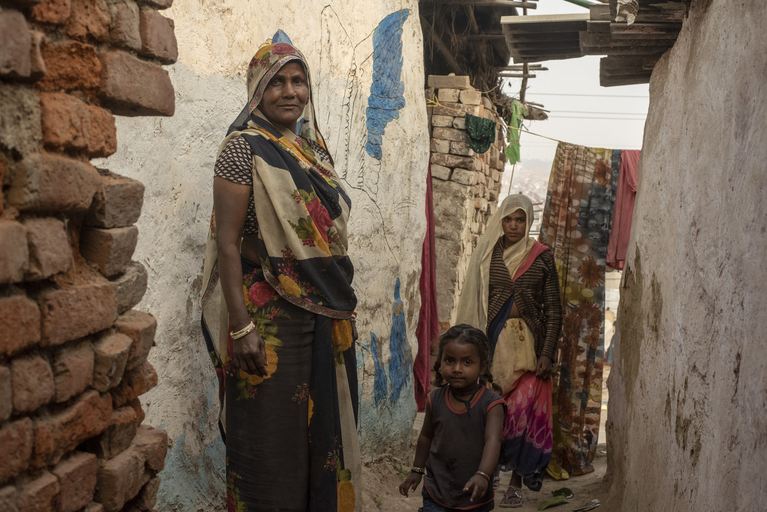  Vimla, age 60, has lived on the outskirts of the mela with her children and grand children for 3 generations. 