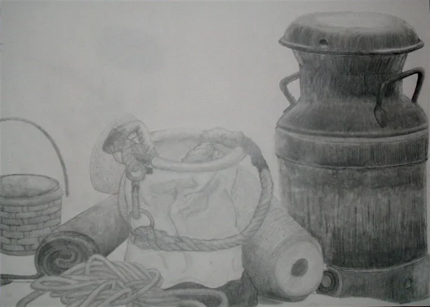 Rusty Milk Can Still Life