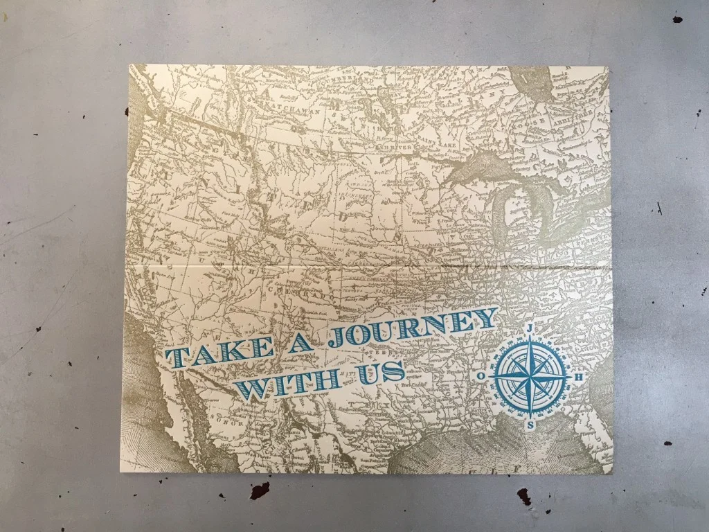  Letterpress printed folder with diecut pocket for digitally printed inserts. &nbsp;  Designed while employed at  Dolce Press . For more about the process click  here . 