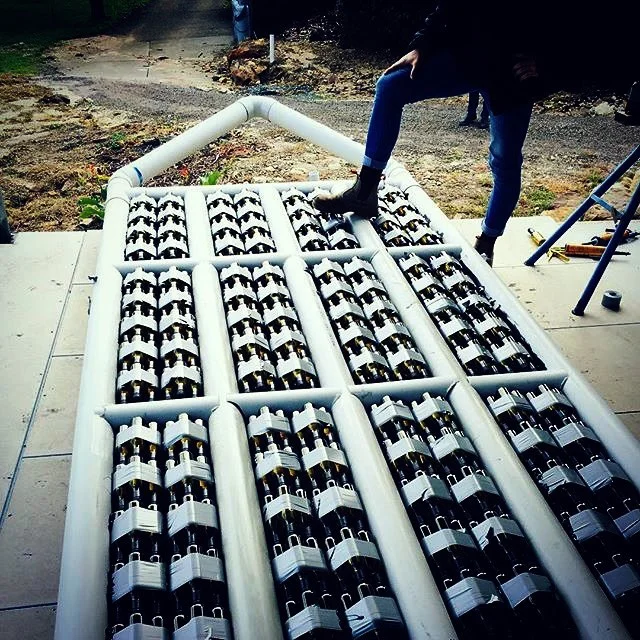 It takes a lot of bottle to make a @bottleboat 
#bottleboat #kookswines #darwin #sydney #beercanregatta #asrc