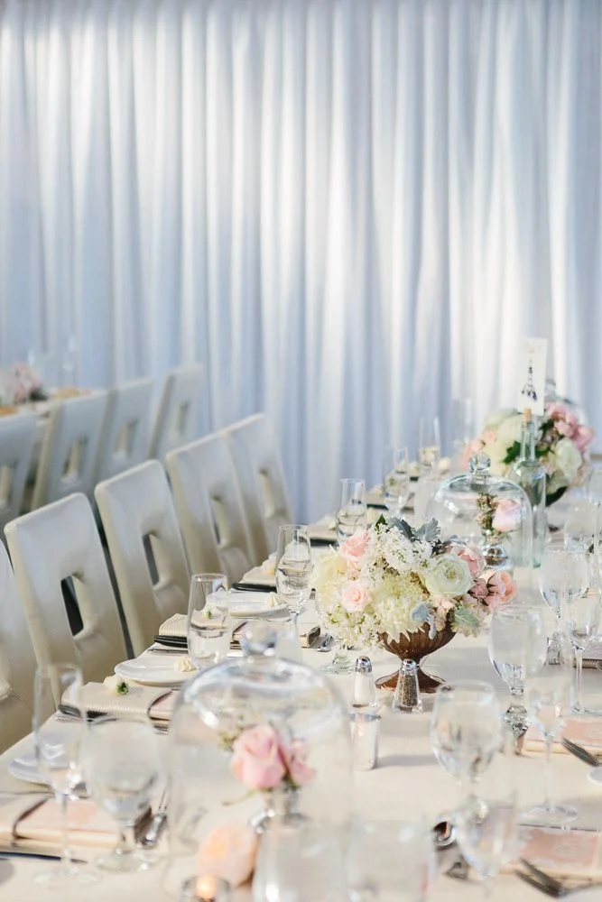 pastel floral centerpieces