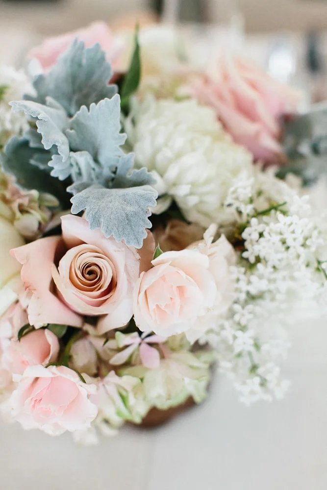 blush floral centerpiece