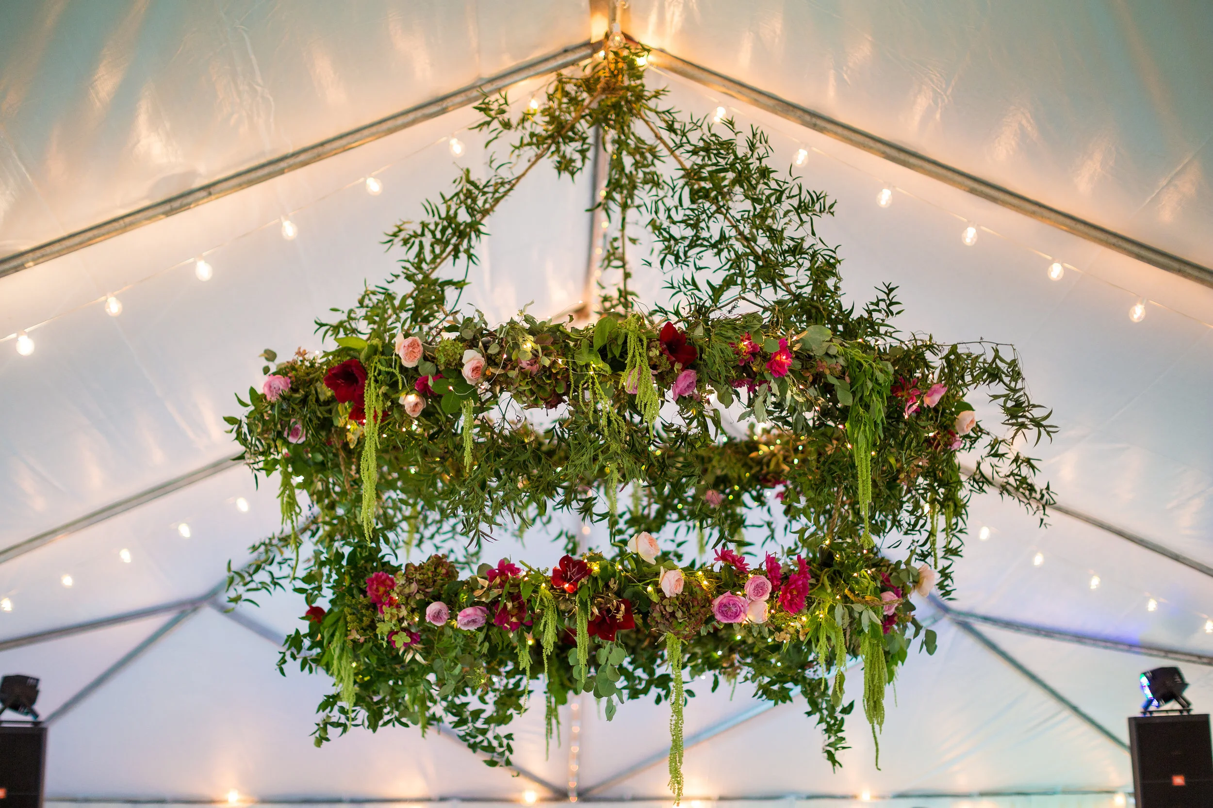fall floral wedding installation