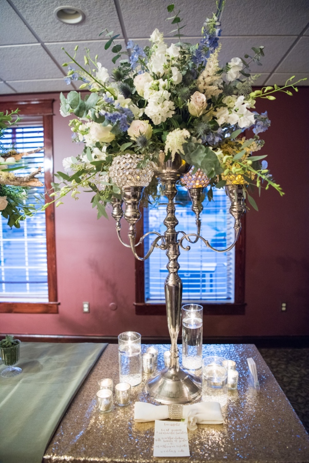 We love playing with centerpiece samples, so that potential clients can visualize what their table dynamic may look like. 