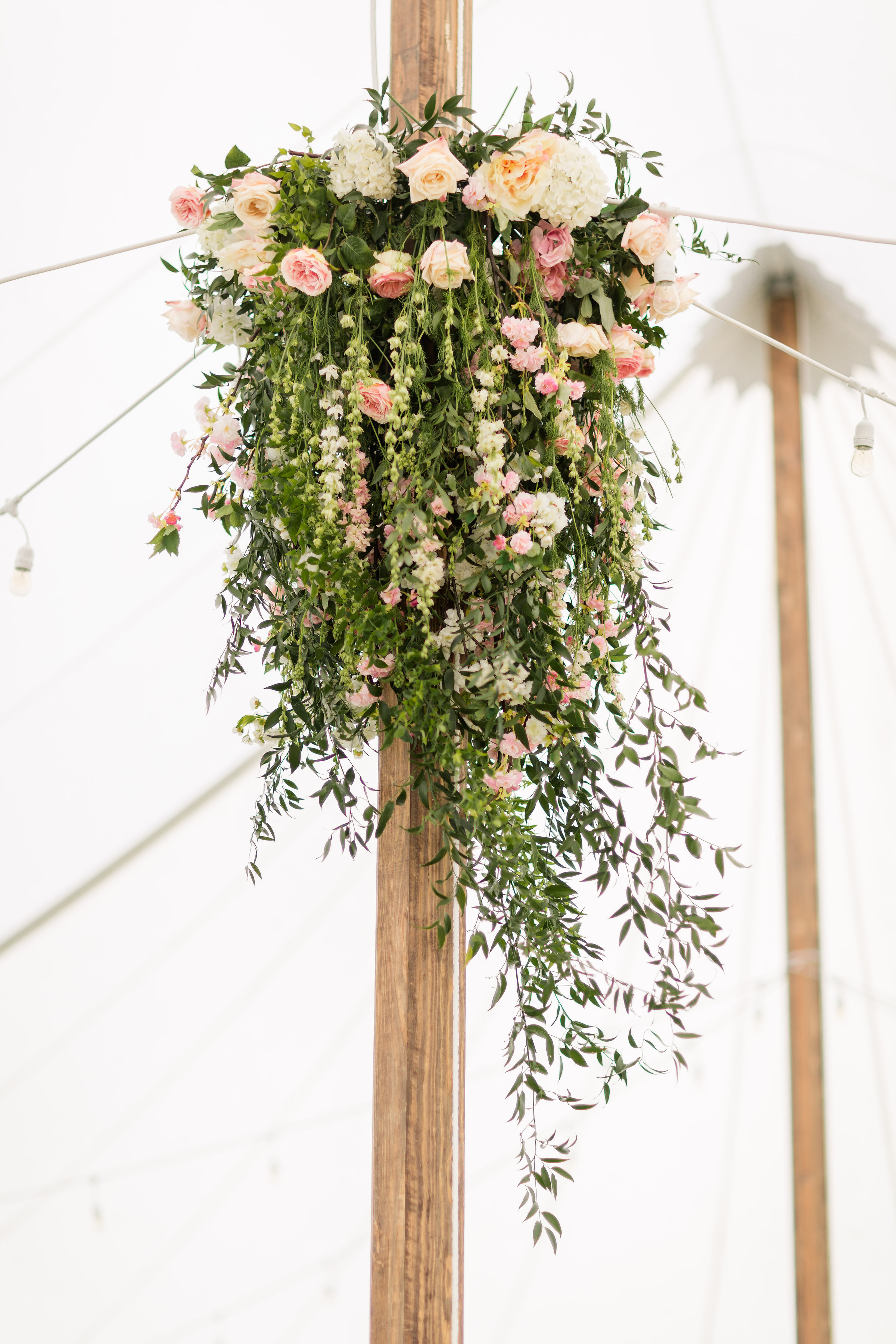 2m Large Faux Greenery Hanging Arrangement — Maisey Event Hire