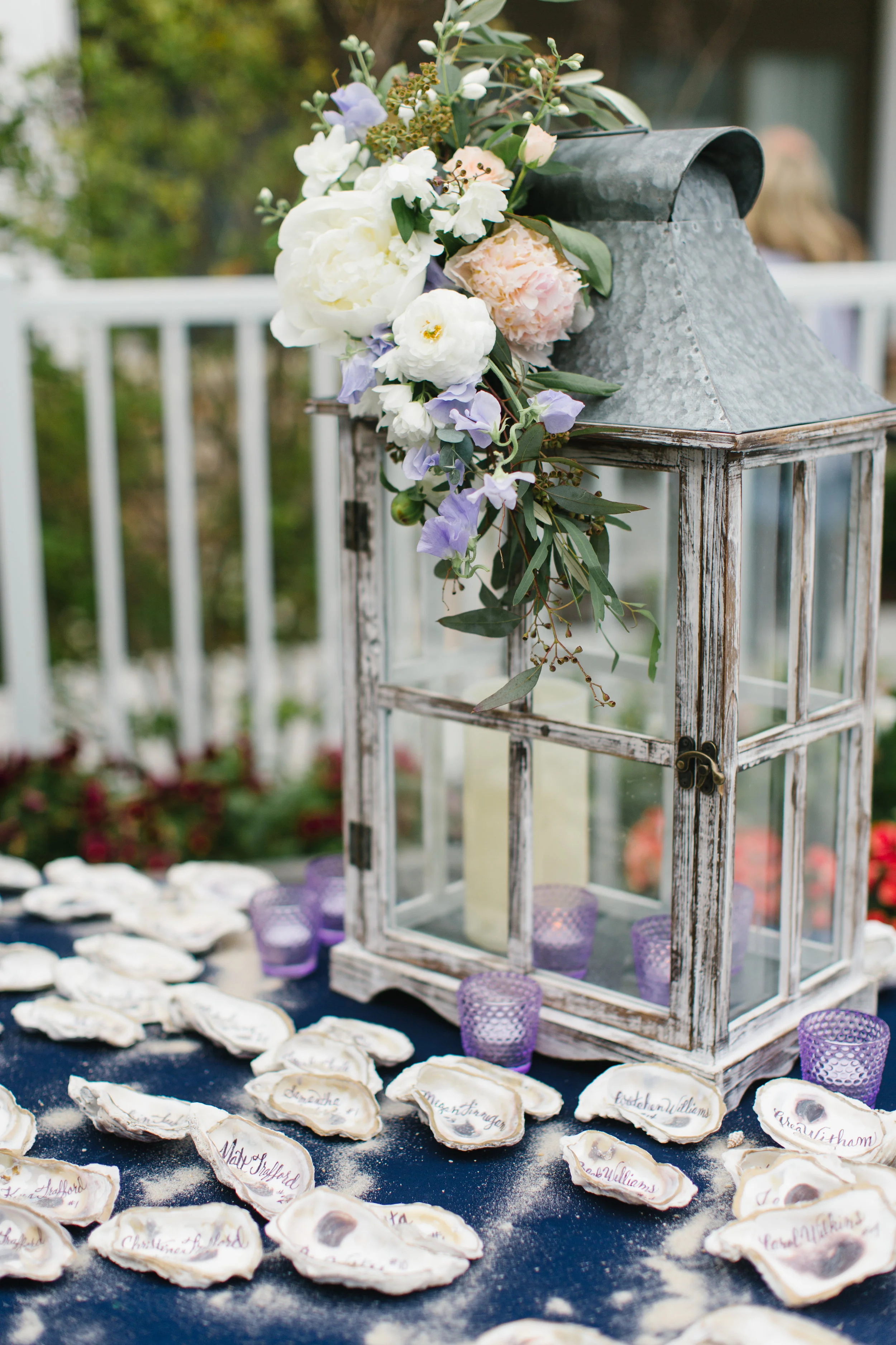 oyster shell place cards