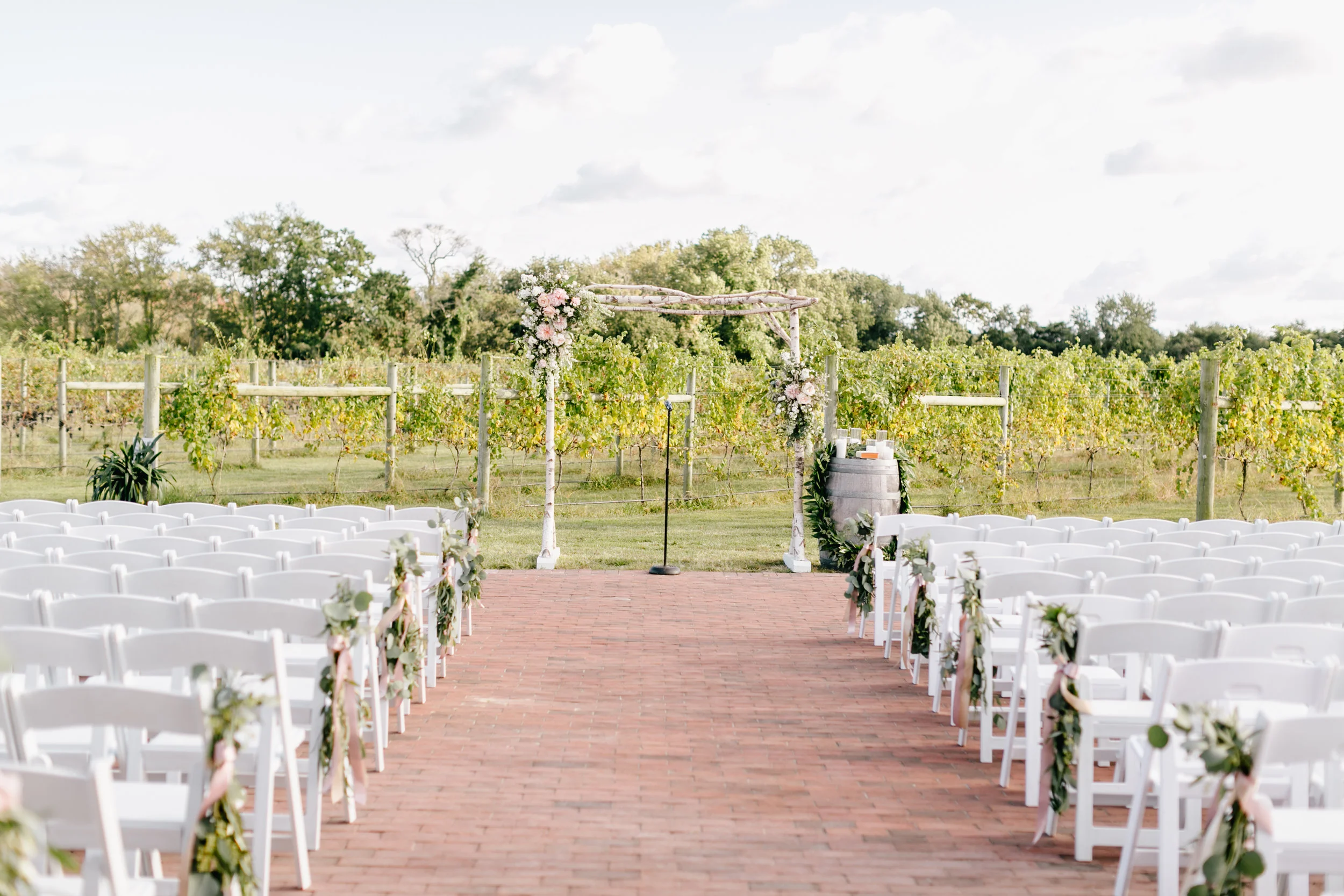 romantic winery wedding ceremony
