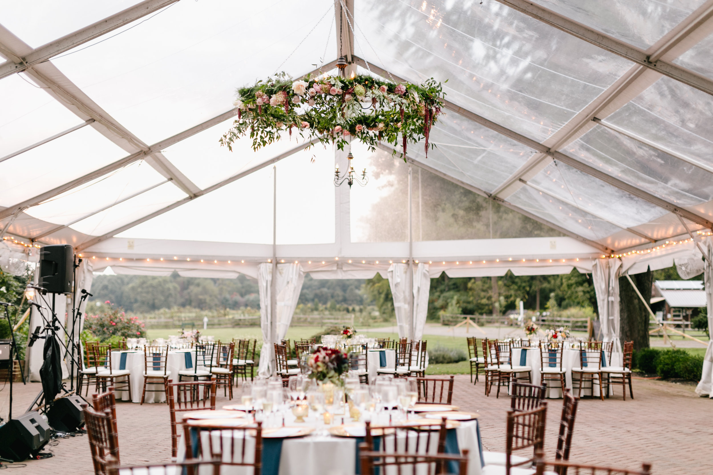 hanging floral installation