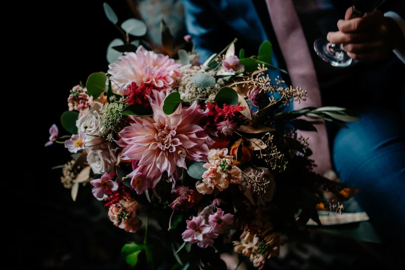 elegant rich bridal bouquet