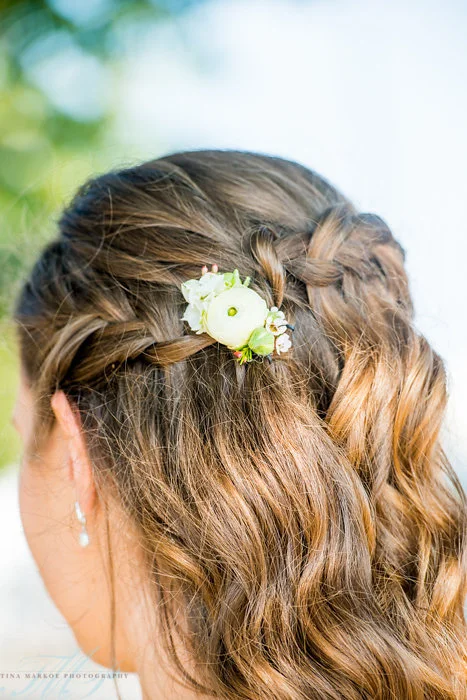 delicate hair flowers