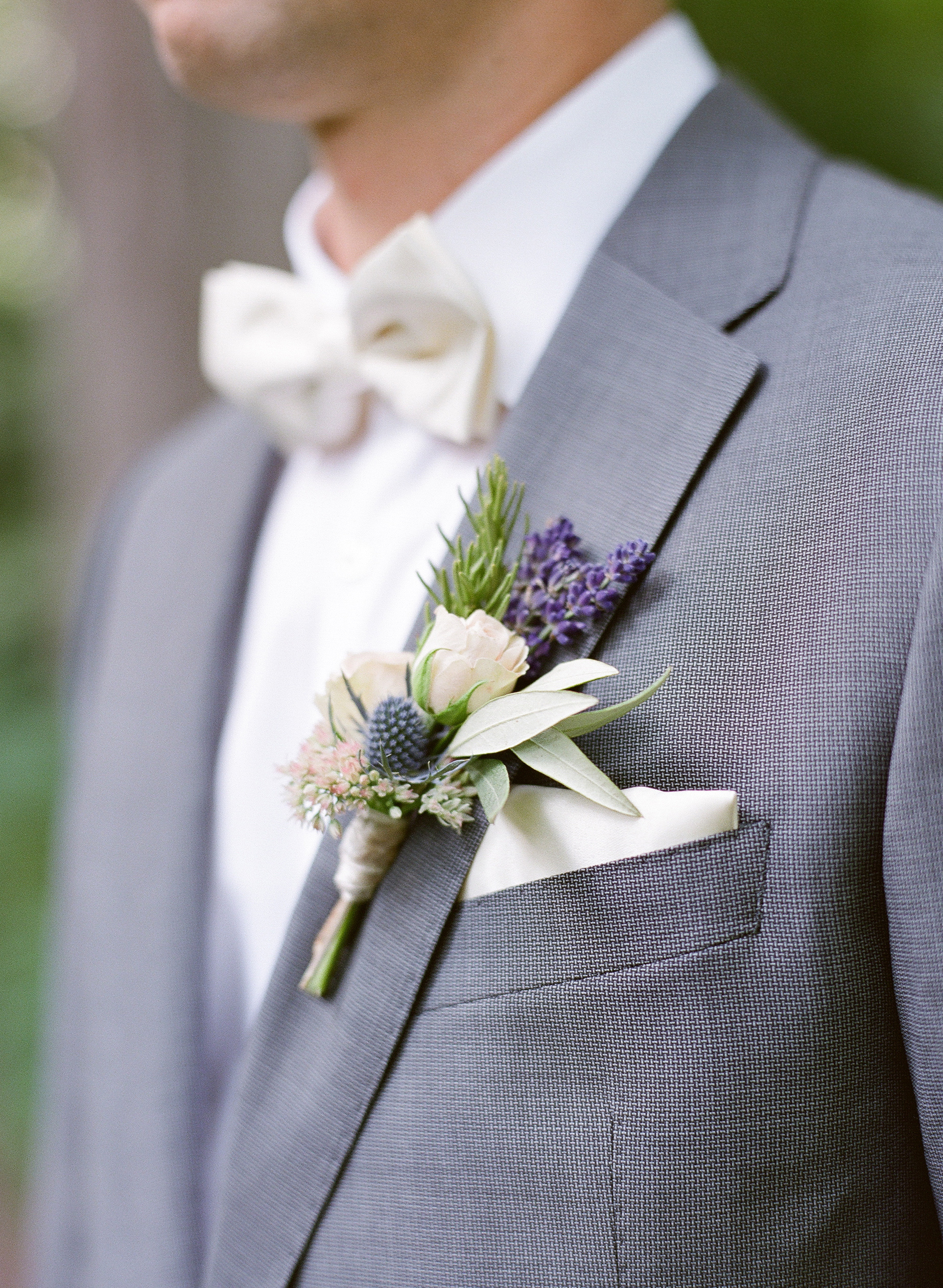 lavender boutonniere