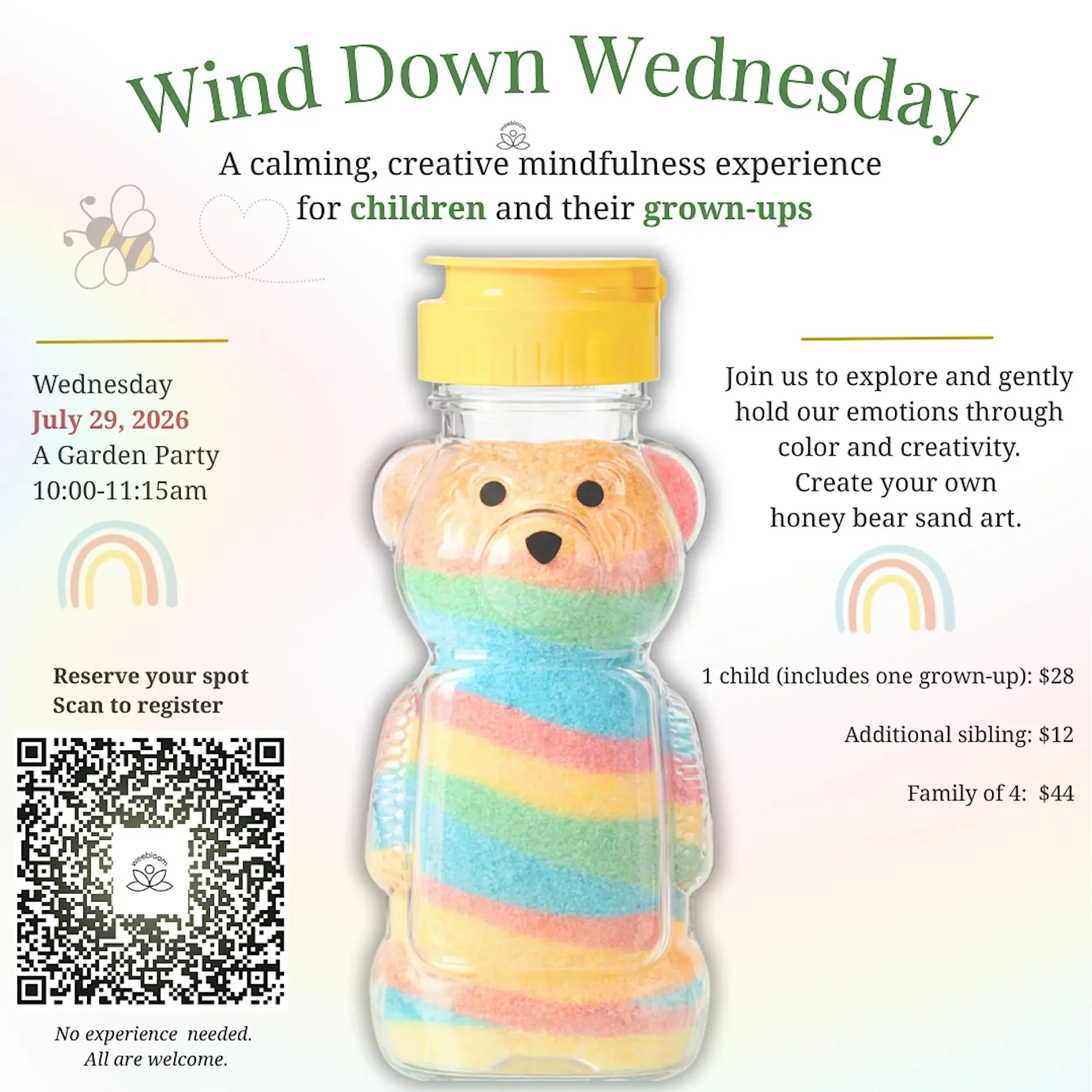 Wind Down Wednesday: Honey Bear Sand Art + Mindful Emotions