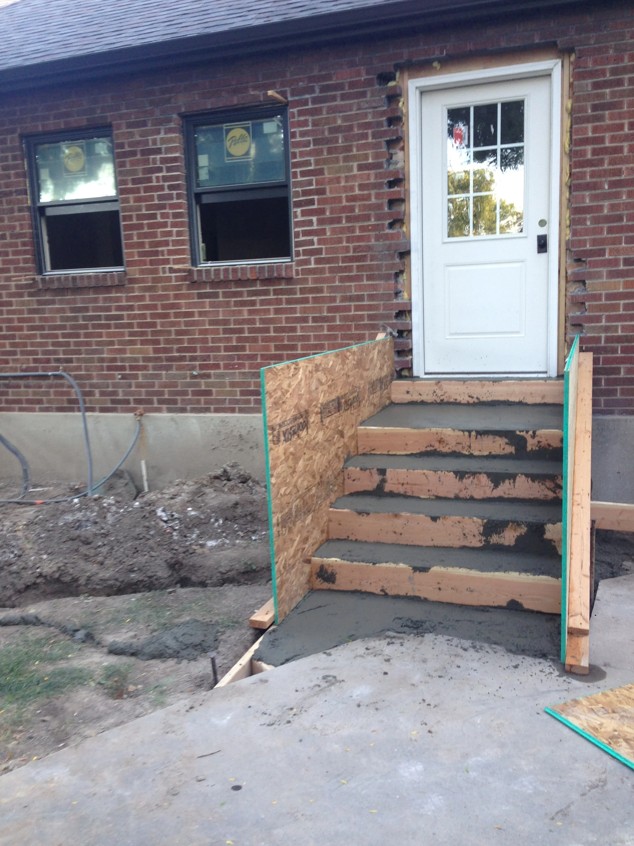 When I relocated my internal stairway, I also moved the entrance from the side to the back