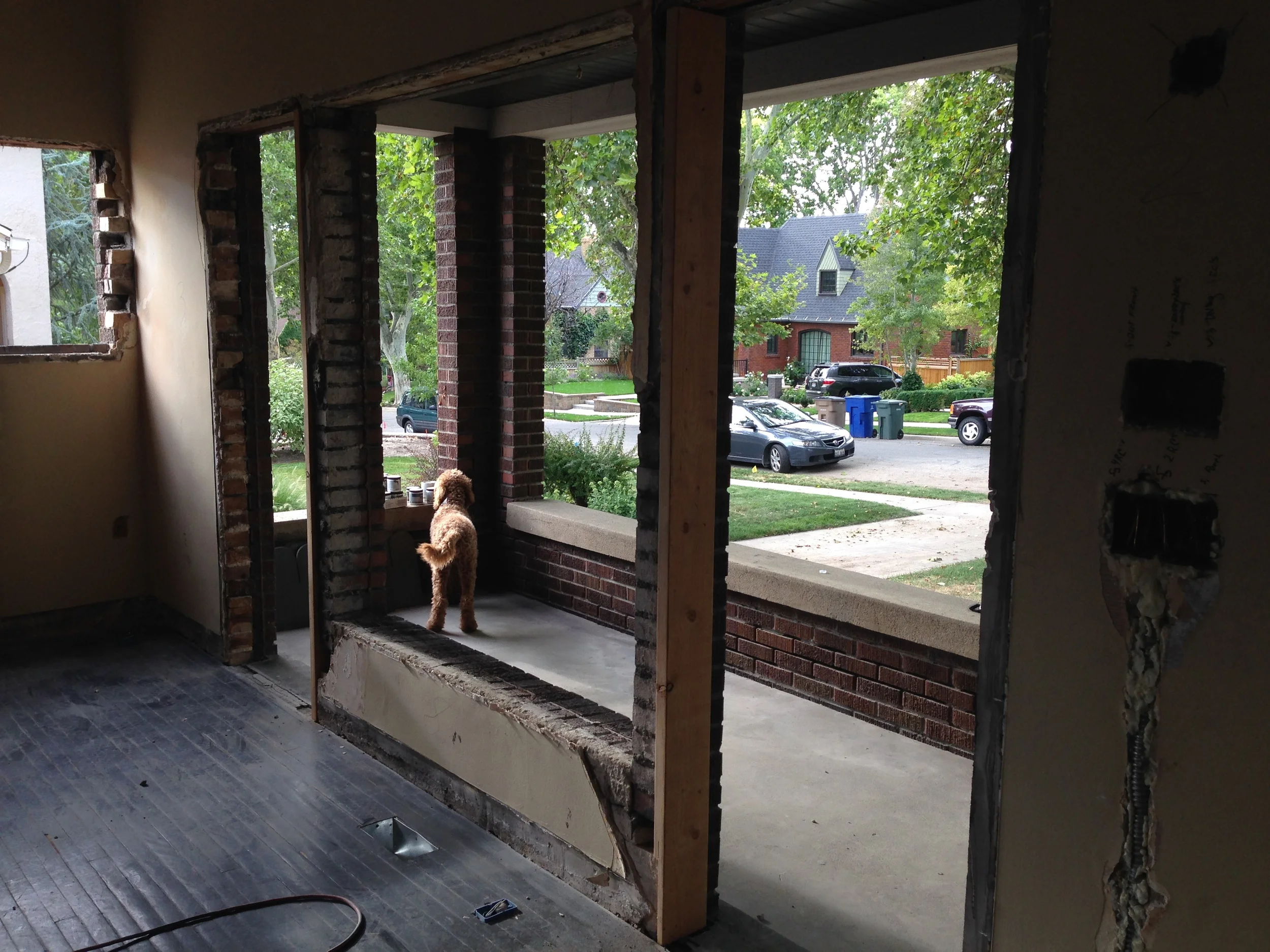 Prepping for new window and doors
