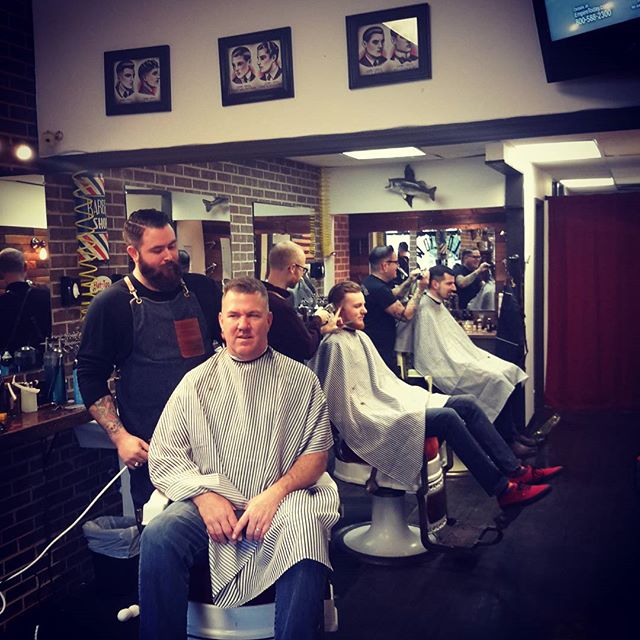 The 3 amigos back together at old crow. Welcome @beatnickbarber Josh Mccoy to the old crow family. #oldcrowbarbershop #greenvillebarbershop #vintagebarbering #yeahthatgreenville #beard #barberlife #💈 #supportgreenville #buylocal #beardoilgreenville 