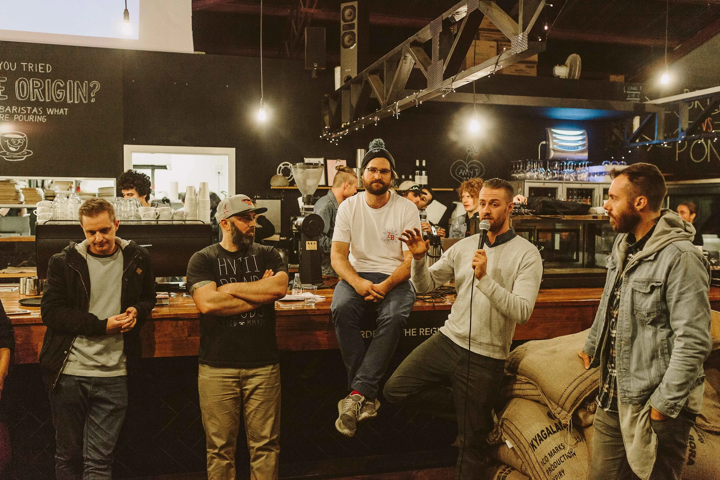 Tony, Caleb, Sam, Ryan and Marichi discuss sustainability in coffee