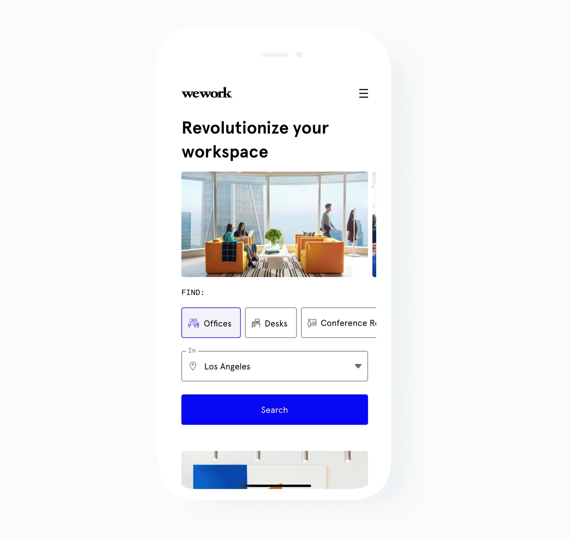 WeWork core conversion flow, reimagined