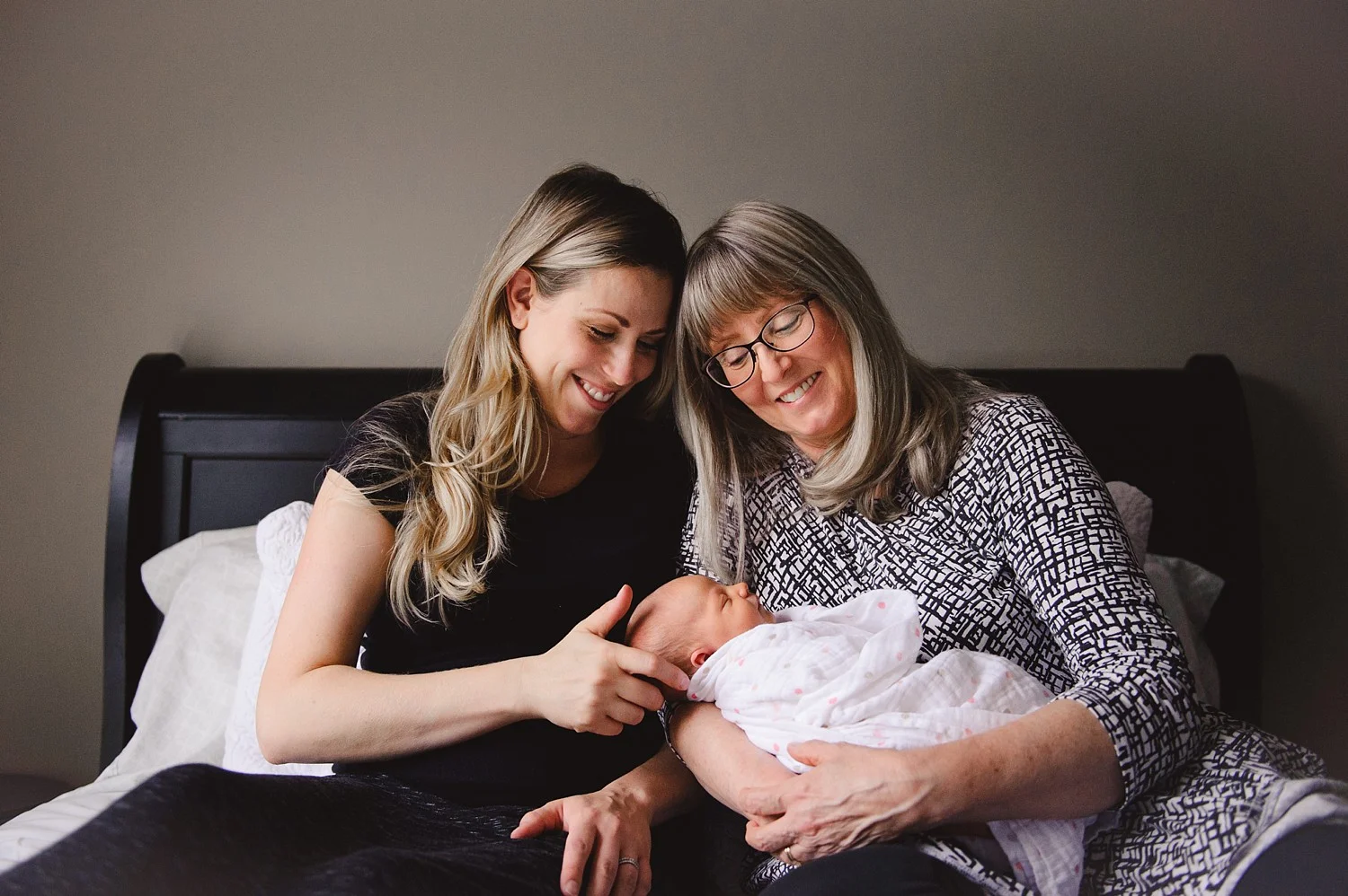 Baby Adrienne & Grandma | Langley Lifestyle Newborn Photographer