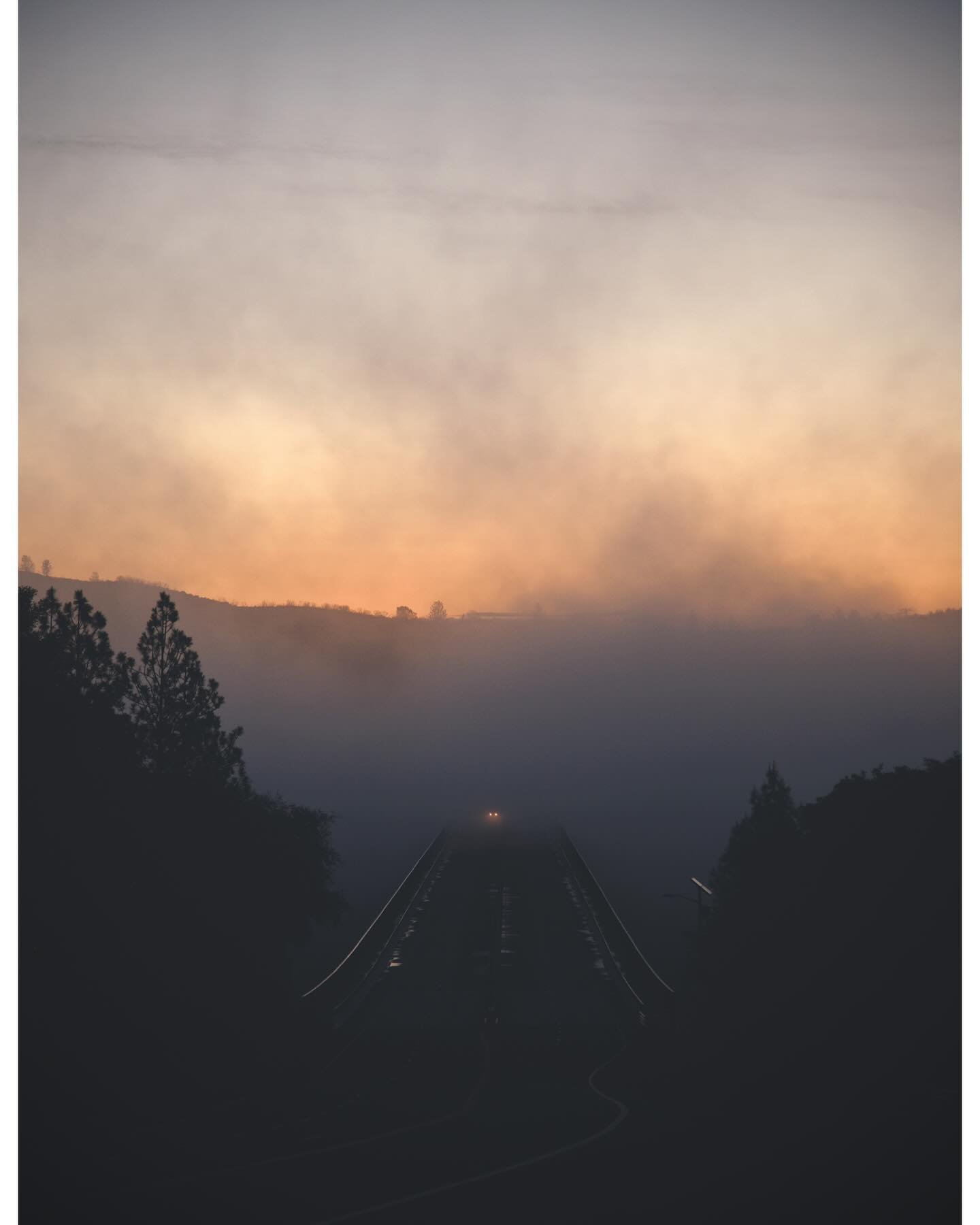 I was setting up a shot of the Foresthill bridge while there was no traffic. As soon as I was ready, this car came through the fog. I was planning on removing the car in photoshop, but the more I looked at it, the more I liked what the headlights did