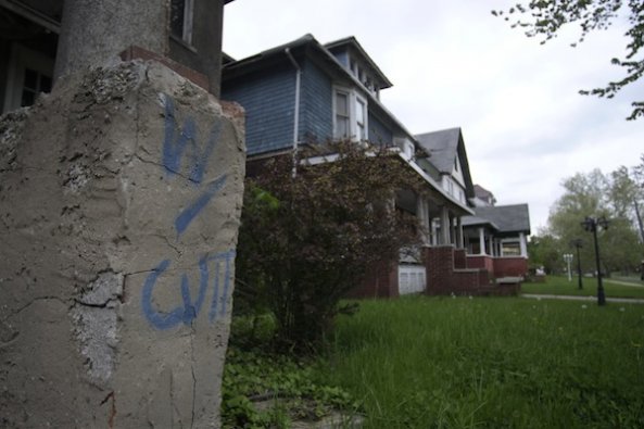 "W/Cut" mark on house- Photo by Karah Shaffer