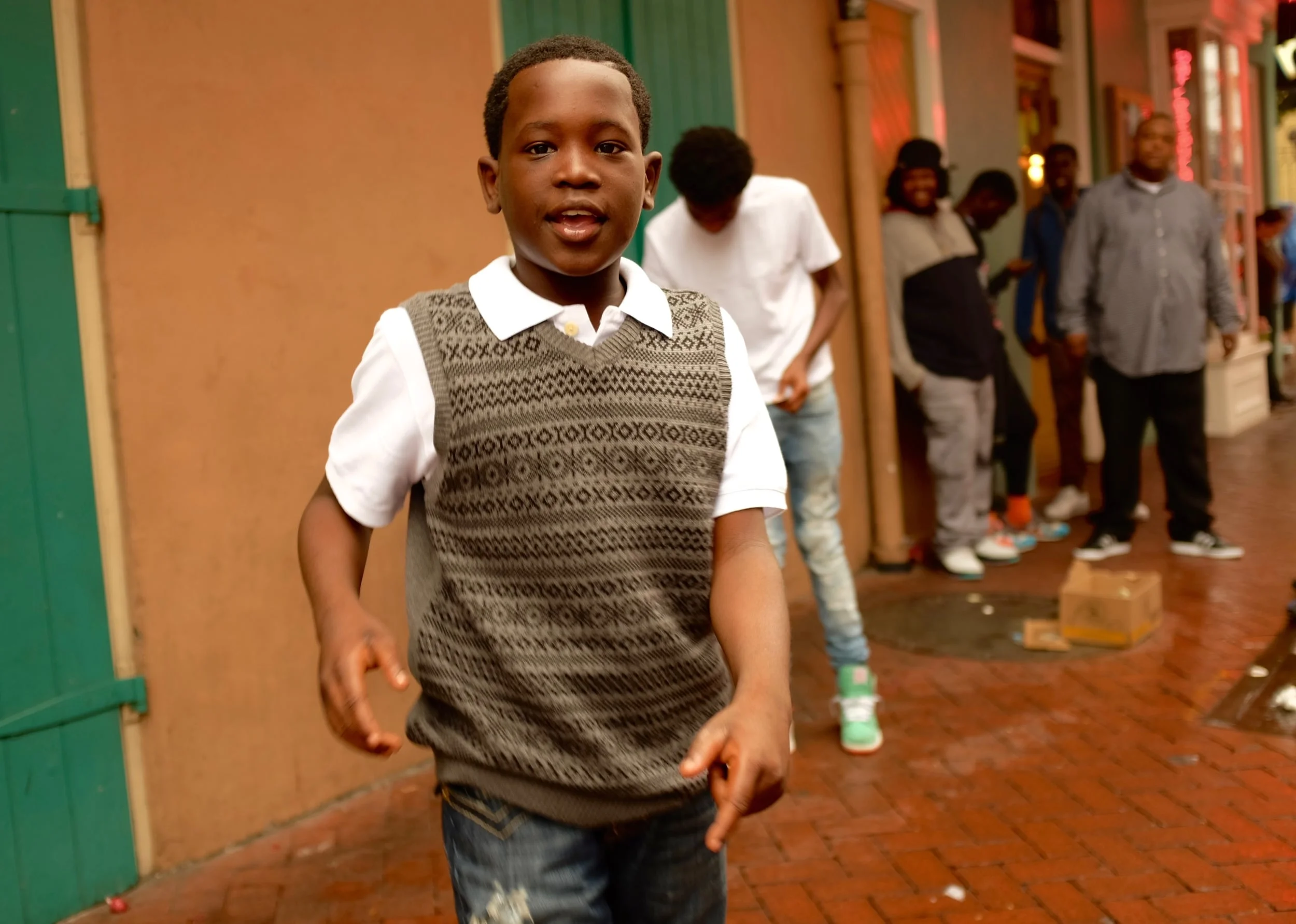 Derek Sosa, Tap Dancer. Bourbon Street, French Quarter. November 21, 2015.