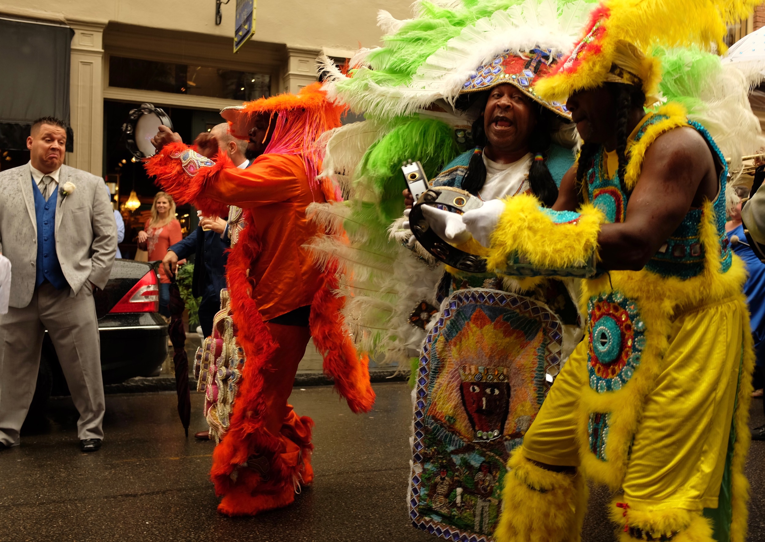  Mardi Gras Indians, Royal Street, New Orleans. 