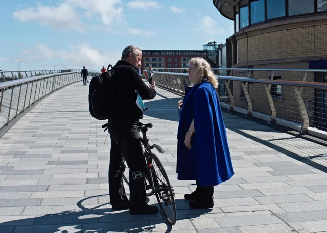 Anna Wexler performing Tracks & Tracts in TRANSACTIONS, Belfast, Northern Ireland, 2018, photo: Jordan Hutchings