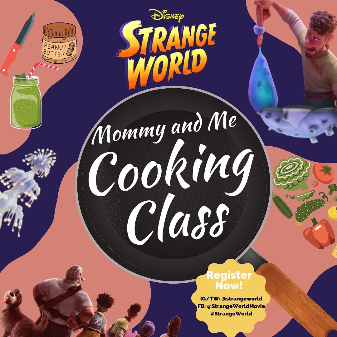 What are your plans for the weekend ?Come join us this Saturday! we&rsquo;re cooking up something STRANGE with @chefashleyshep and @iampaulinalopez! Check out the link in our bio to be a part of a very special STRANGE WORLD Mommy and Me cooking class