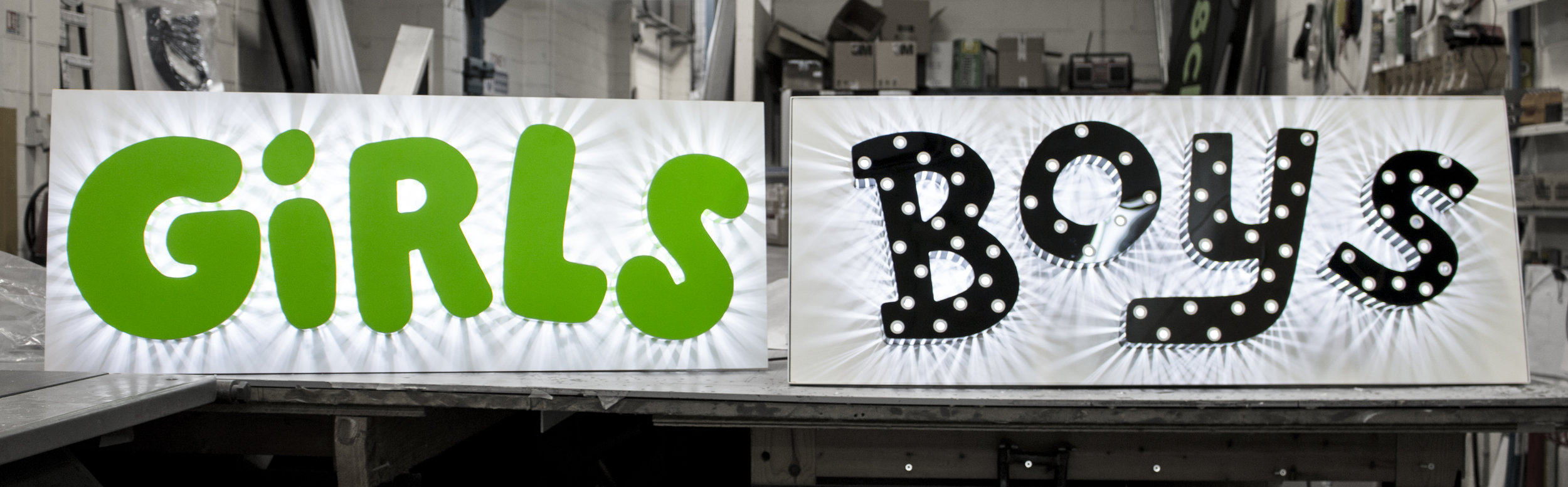 A final LED test by Andy, before we wrap for shipping.