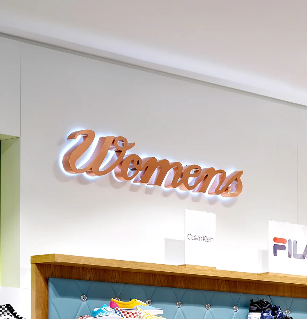 Halo illuminated copper letters