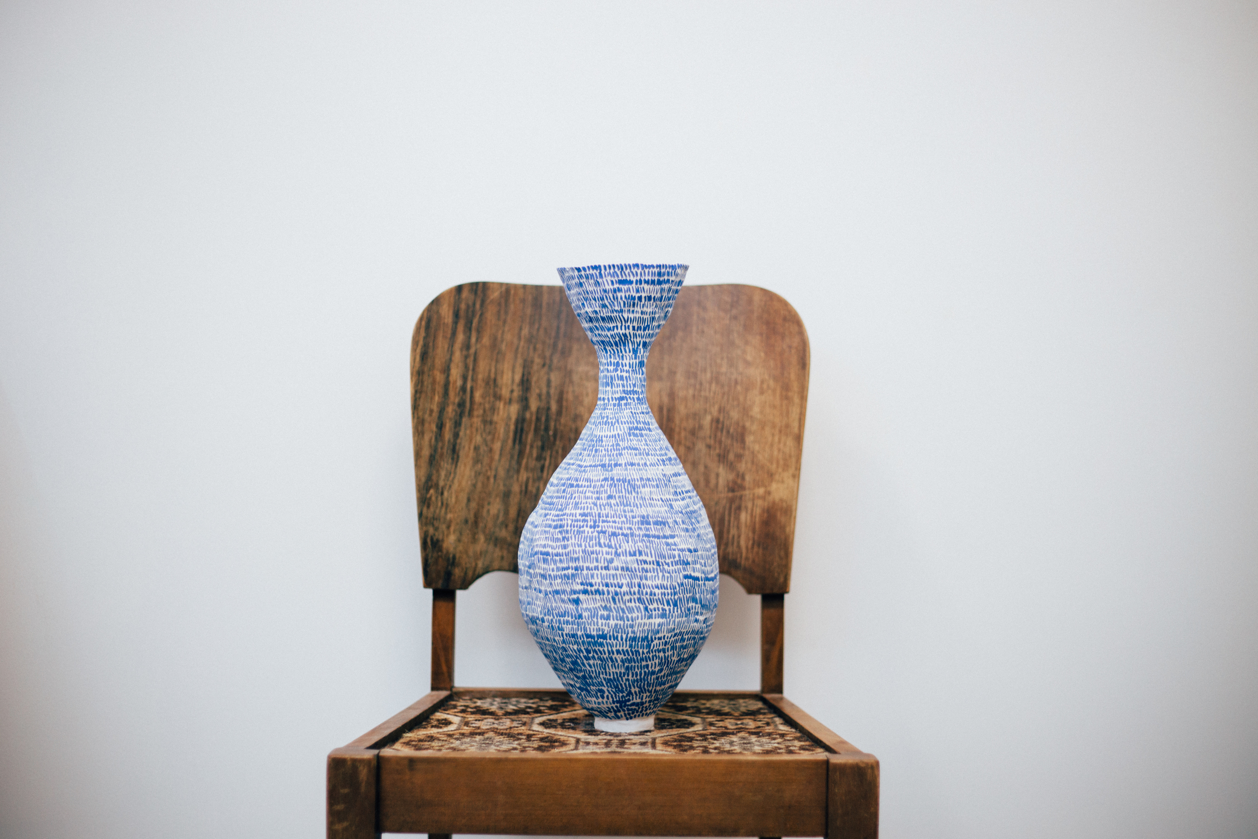  Southern Ice&nbsp;Porcelain, hand built and painted,&nbsp;48cm x 15cm. 2015 