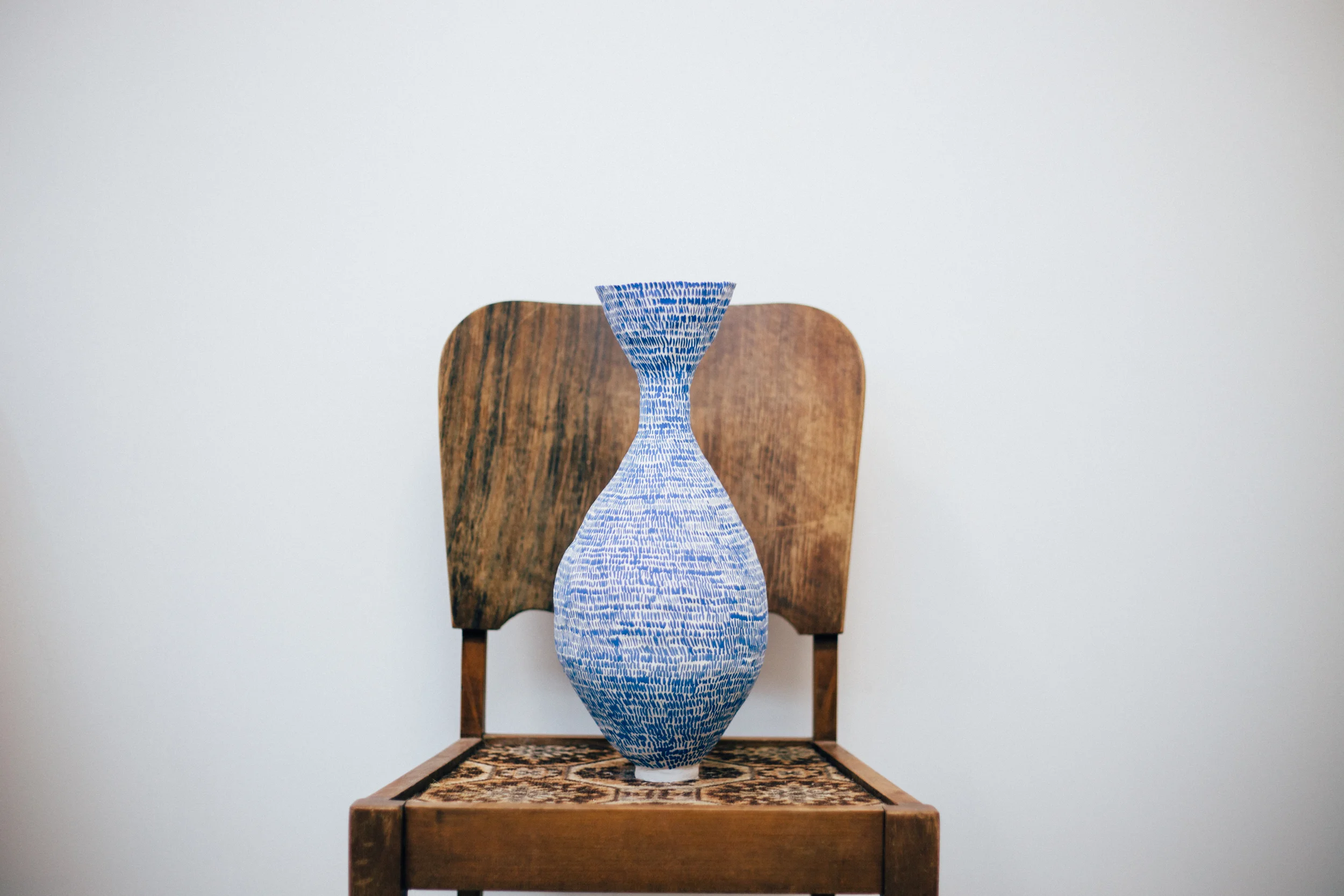 Southern Ice Porcelain, hand built and painted, 48cm x 15cm. 2015
