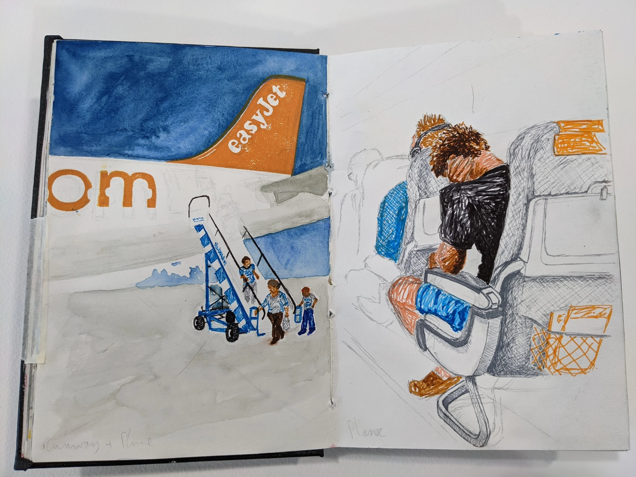 Pilgrimage sketchbook pages