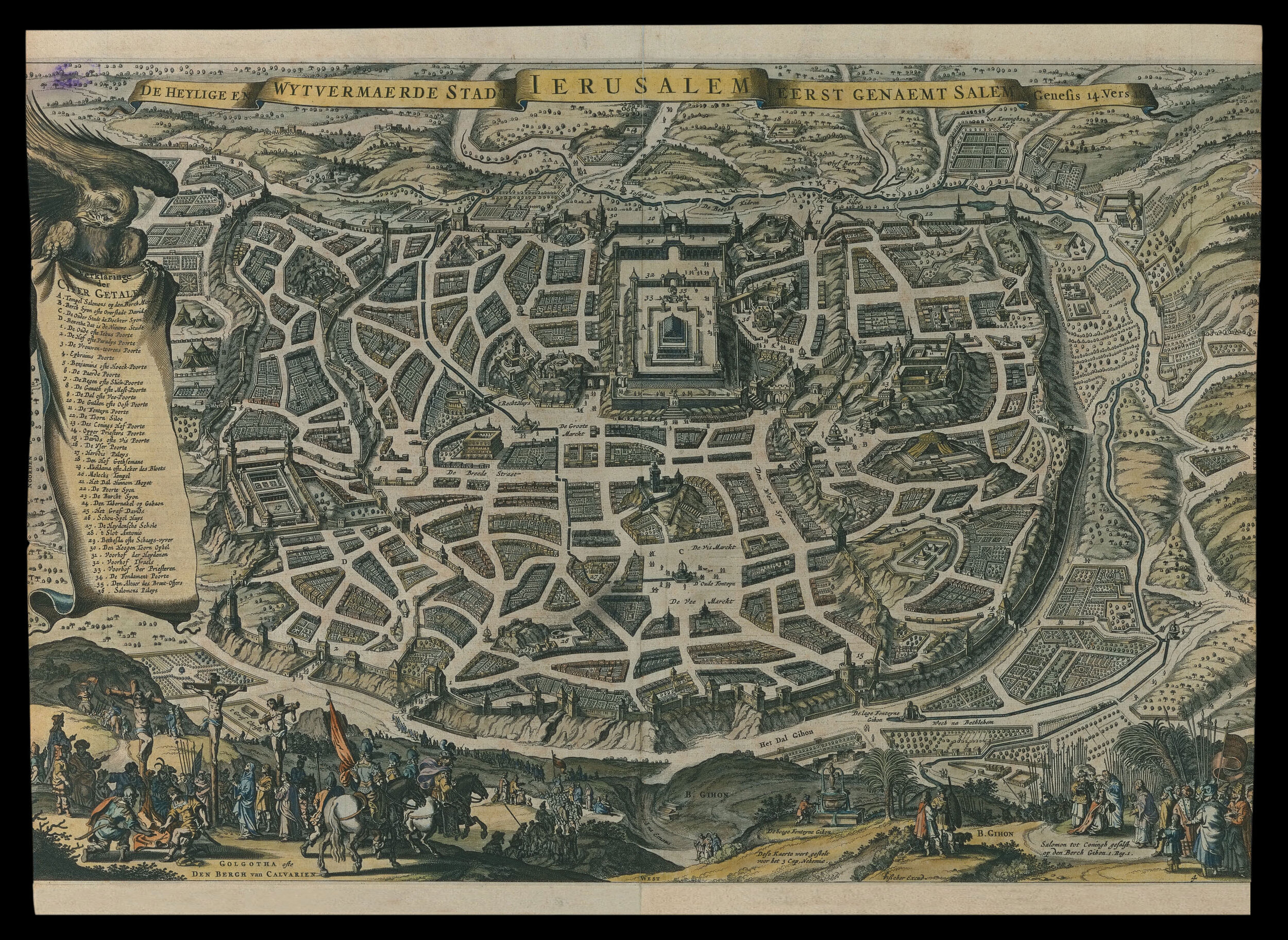 De_Heylige_en_wytvermaerde_stadt_Ierusalem,_eerst_genaemt_Salem;Genesis_14_Vers_18_-_C.J._Visscher_Excud.jpg