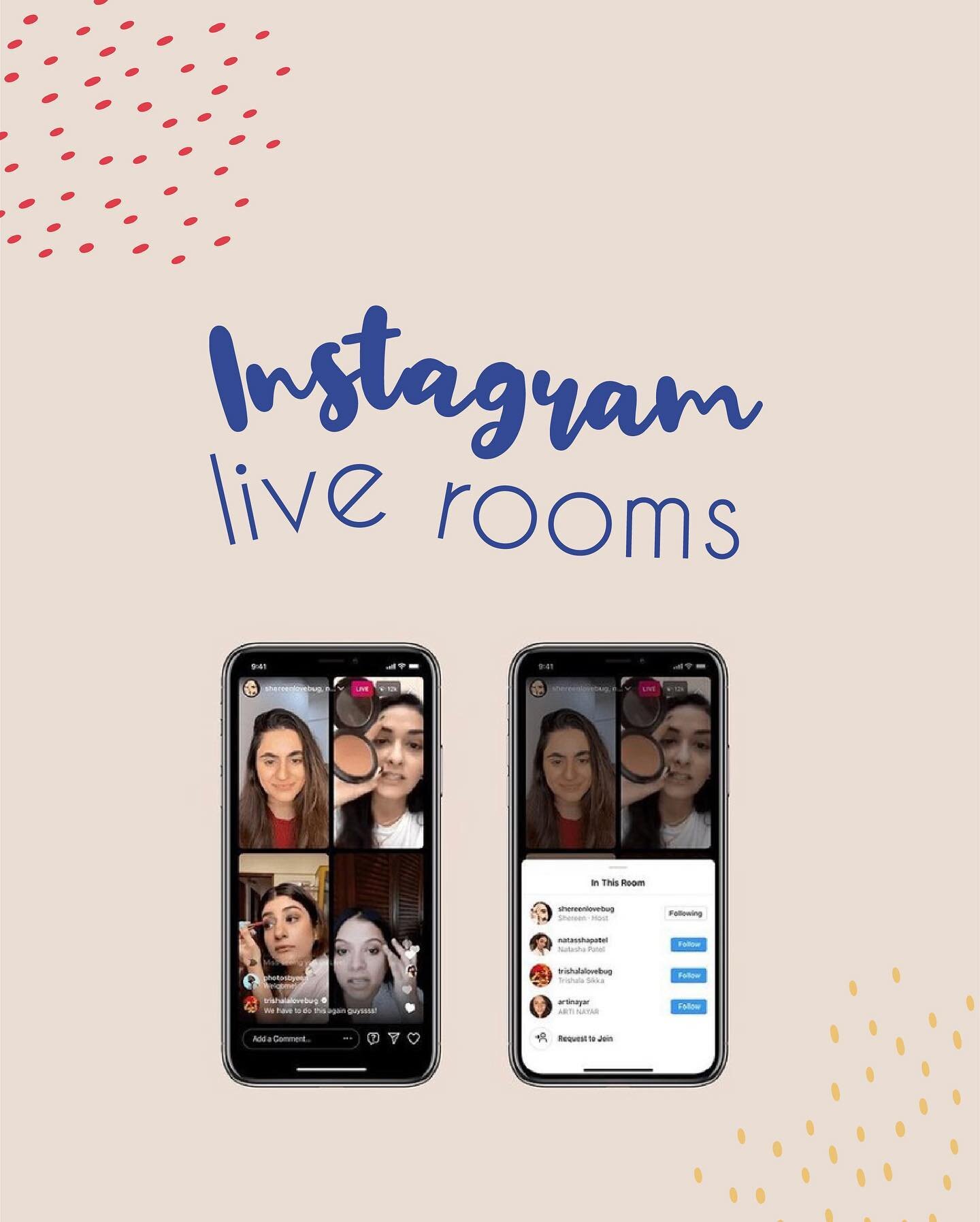 A gente j&aacute; sabe que o Instagram adora lan&ccedil;ar uma novidade (as vezes n&atilde;o muito until) de tempos em tempos.

Agora chega mais uma delas. O Live Rooms! &Eacute; a possibilidade de fazer as t&atilde;o famosas e utilizadas lives com m