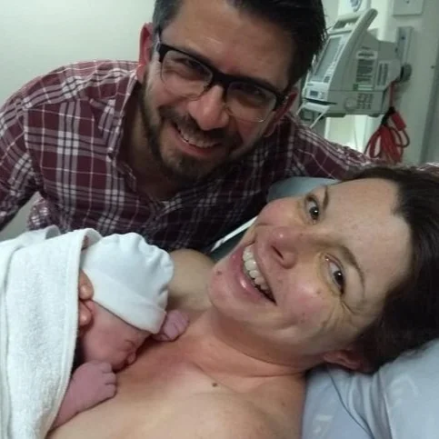 Birth story - Kat and baby Oscar