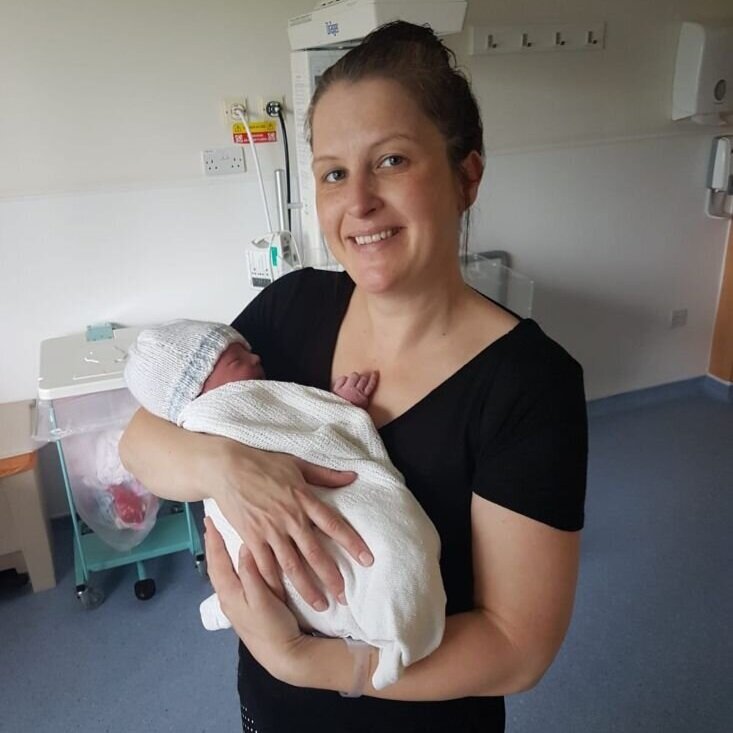 Birth stories - Clare and baby Jude