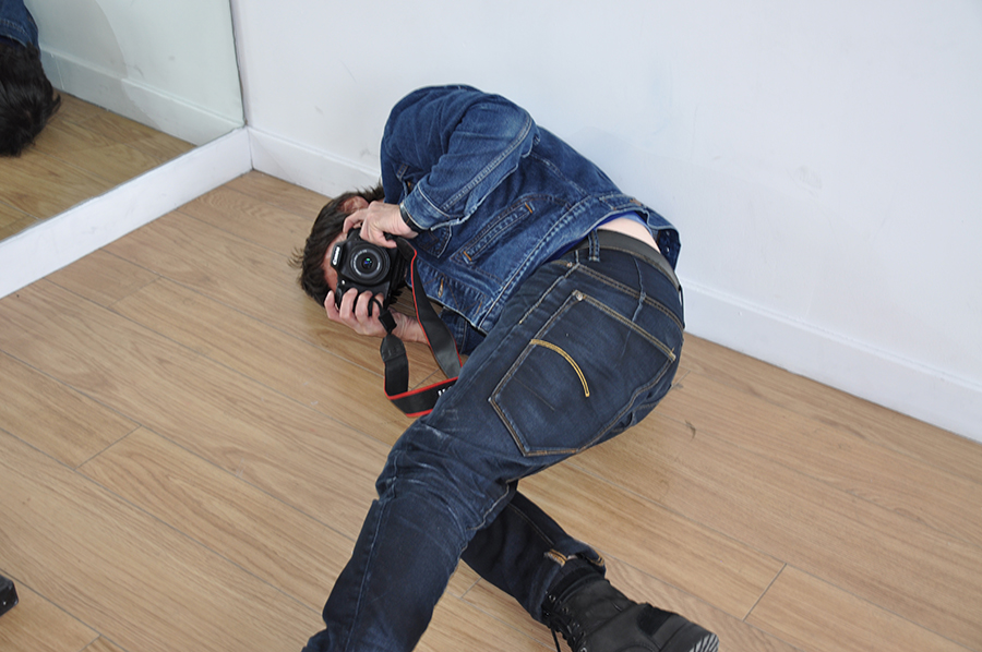 Prince B works hard to get those shots...