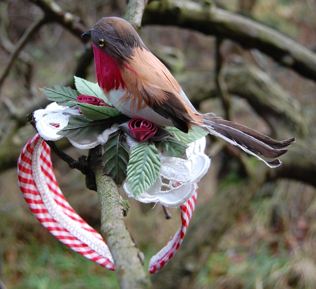 Robin's nest headband for Marie