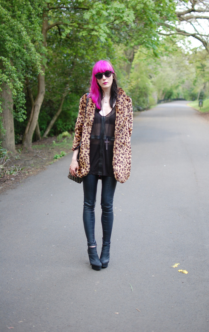 Coat, leggings and boots