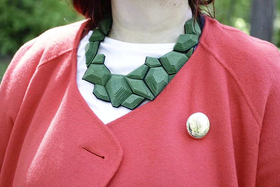 STACKS. hand cut wool blend felt jewelry. visual impact with a comfortable and playful wearing experience.