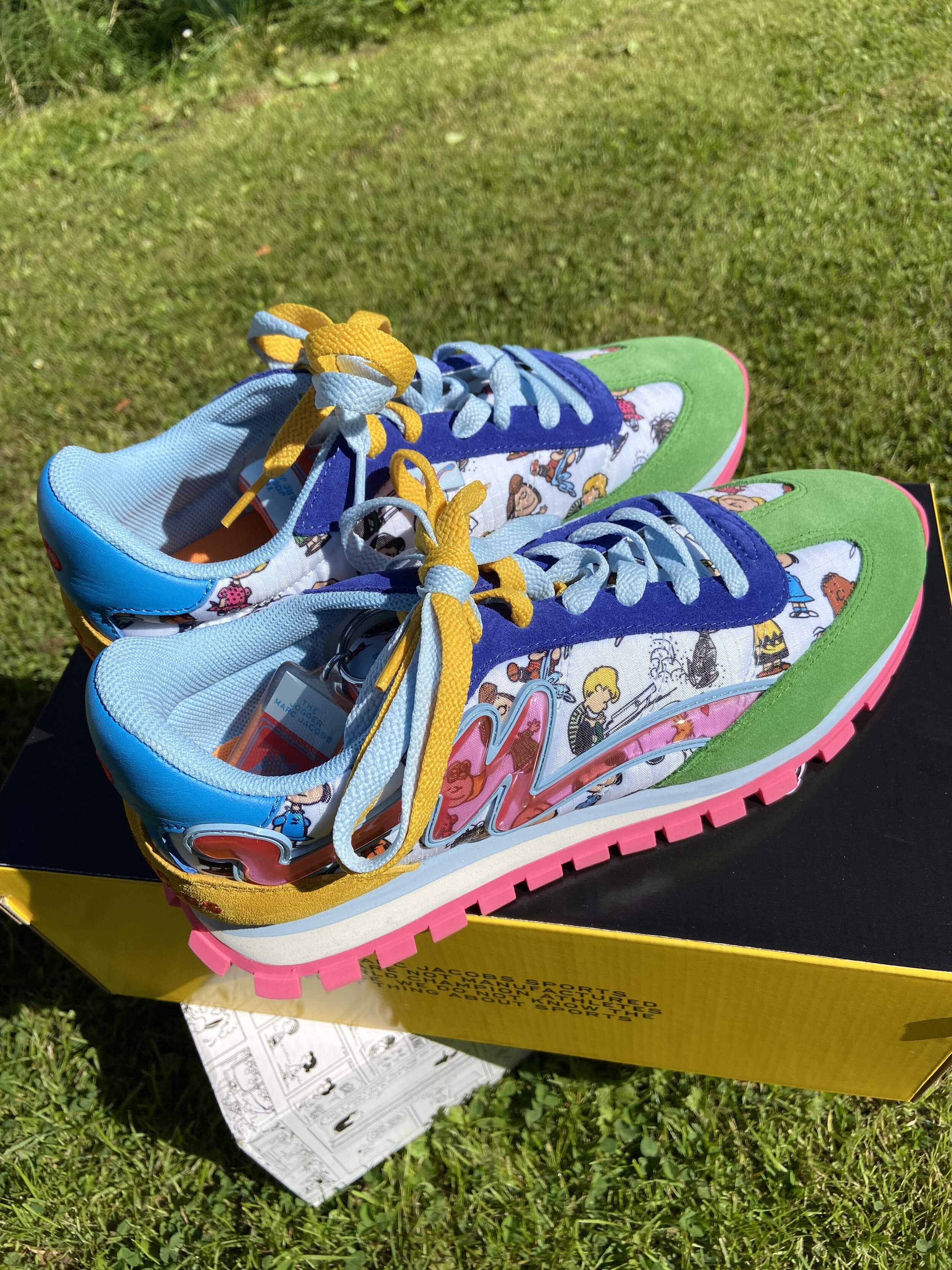 Marc Jacobs Peanuts X The Comics Jogger Sneakers in Blue