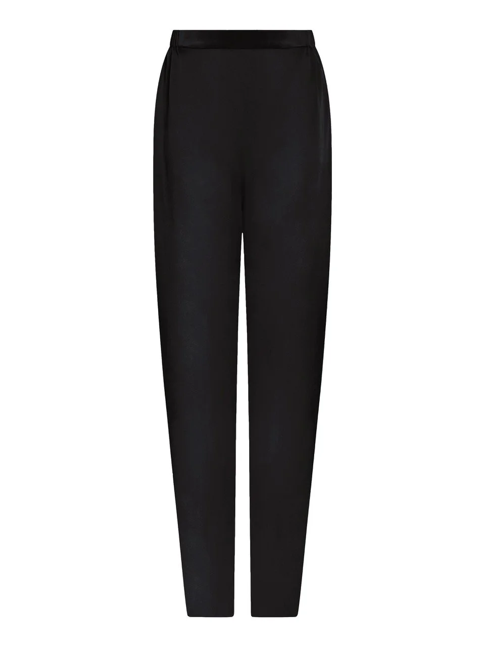 E P O K Narrow Leg Silk PJ Trousers Onyx Black